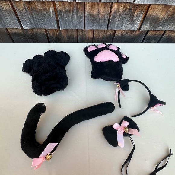 5-Piece Cat Cosplay Costume Set –  Gothic Neko Anime Role Play - Picture 10 of 10